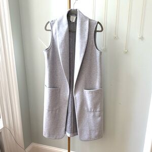 Joie Gray Sleeveless Women's Coat No Buttons Size M Soft Material